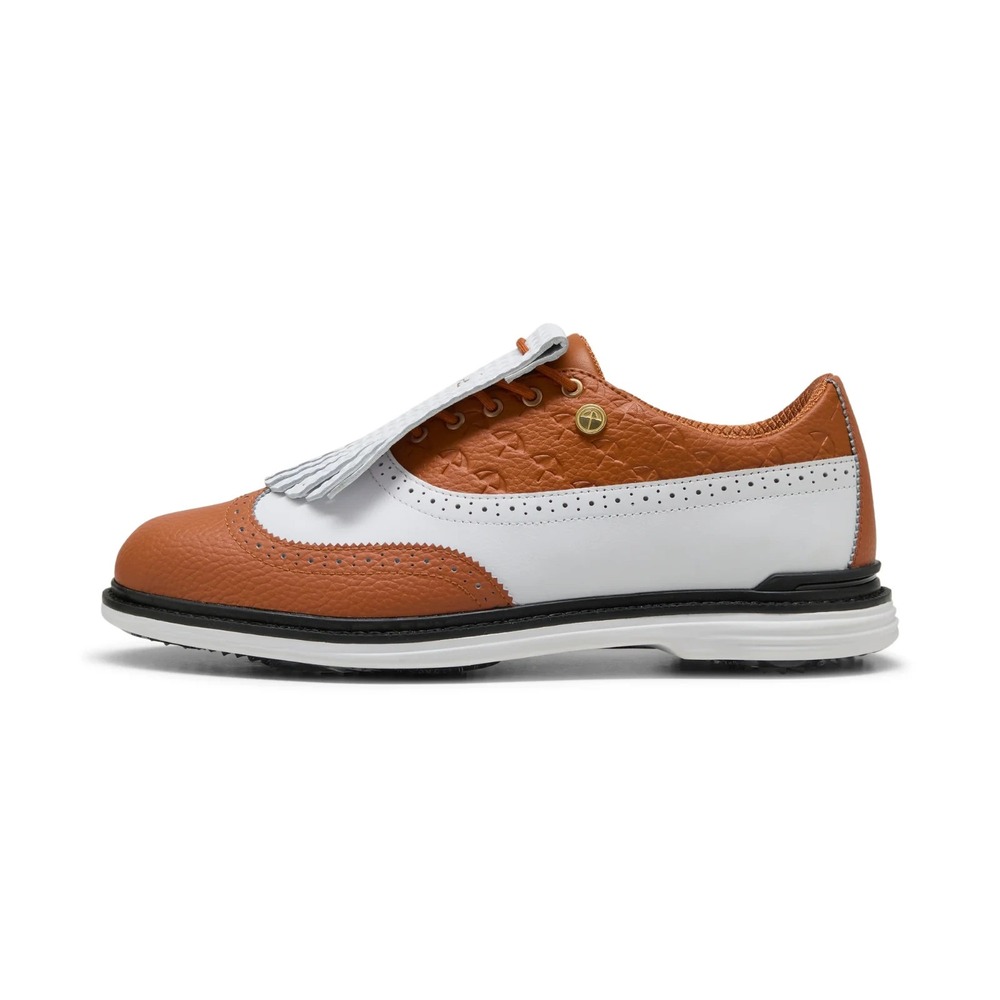PUMA Arnold Palmer Royale Wingtip Mens 9‎ Golf Shoes  White Leather Brown Black